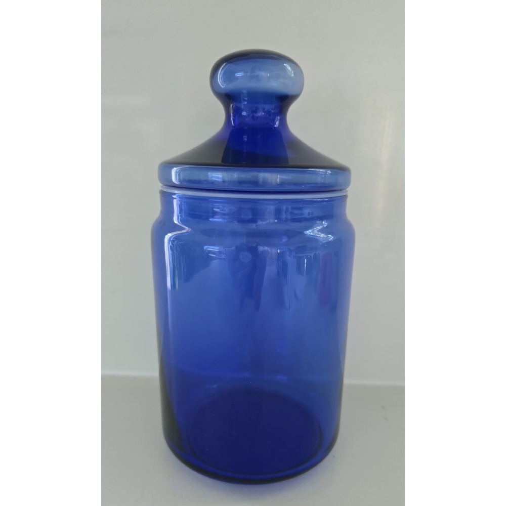 Cobalt Blue Apothecary Canister Storage Jar With Lid‎